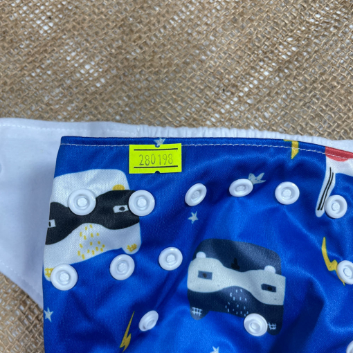 شورت آموزشی نوزادی پسرانه طرح طرح عروسکی سگ دکمه ای ابی رنگ - 12 تا 24 ماه