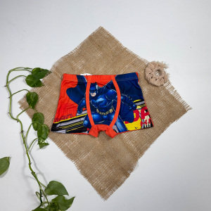 شورت پسرانه طرح عروسکی نارنجی رنگ - 4 تا 6 سال