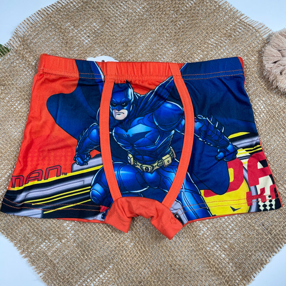 شورت پسرانه طرح عروسکی نارنجی رنگ - 4 تا 6 سال