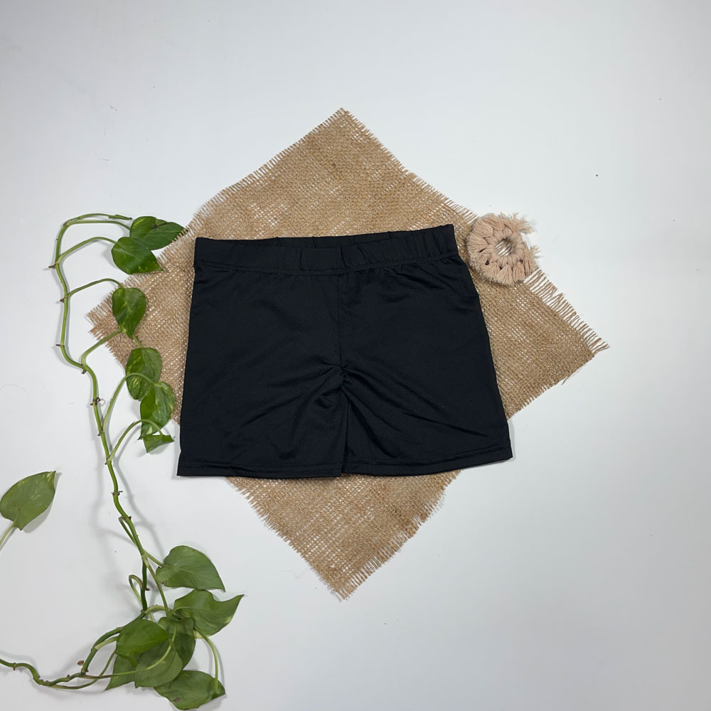 شورت پسرانه آستین لنگه دار طرح ساده مشکی رنگ - 6 تا 8 سال