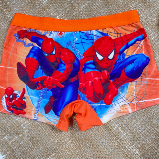شورت پسرانه طرح مرد عنکبوتی نارنجی رنگ - 2 تا 4 سال