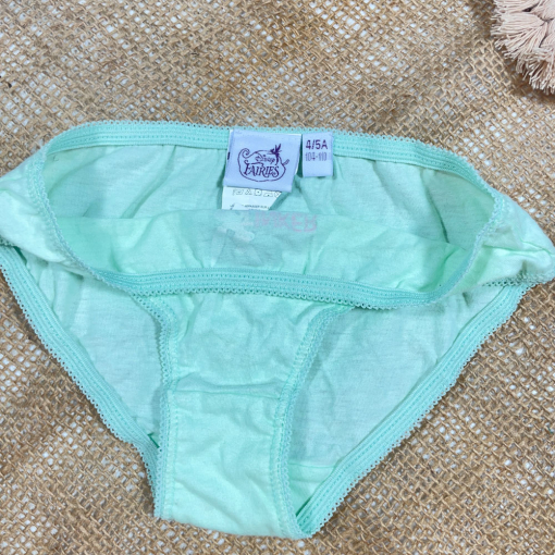 شورت دخترانه برند FaIrIes طرح Tinker bell دور گیپور سبز ادامسی رنگ - 2 سال