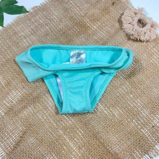 شورت نوزادی دخترانه برند idexe it پلیسه ای سبز رنگ - 12 تا 24 ماه