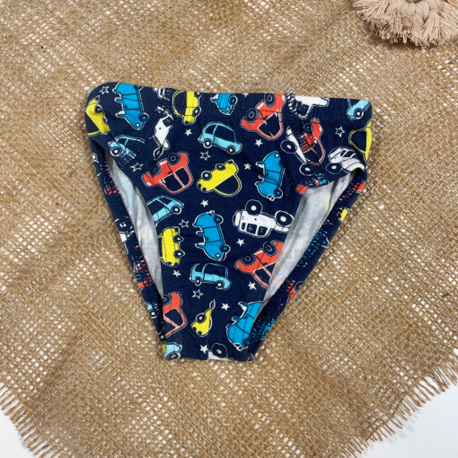 شورت نوزادی دخترانه مدل ماشین سرمه ای رنگ - 12 تا 24 ماه