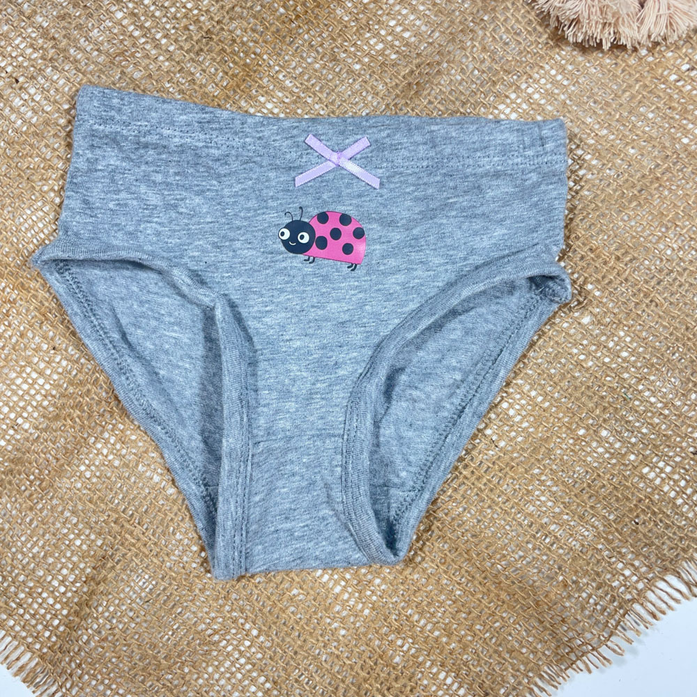 شورت دخترانه برند Impidimpi طرح کفش دوزکی طوسی رنگ - 2 سال