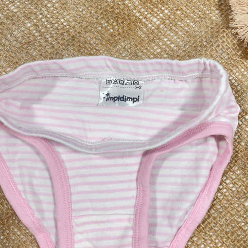 شورت دخترانه برند Impidimpi طرح راه راه سفید رنگ - 2 سال