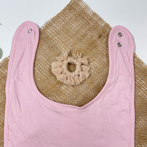 پیشبند نوزادی برند Impidimpi طرح ساده صورتی رنگ - 6 تا 12 ماه