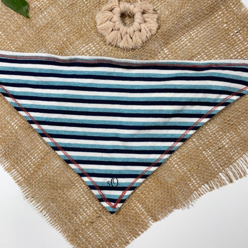 پیشبند برند S oliwer طرح راه راه راه راه سفید سرمه ای رنگ - فری سایز