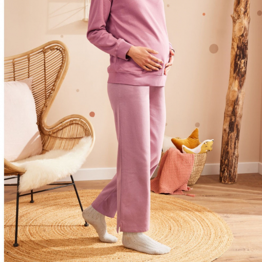 شلوار توکرکی زنانه ( بارداری ) برند esmara راسته گشاد صورتی کمرنگ