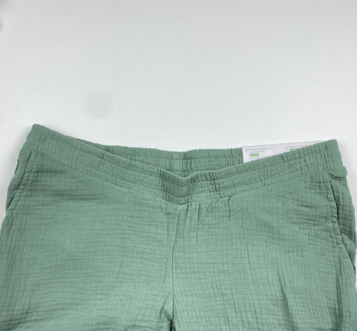 شلوار موسلین زنانه ( بارداری ) برند esmara بگ جیب دار سبز تیره رنگ