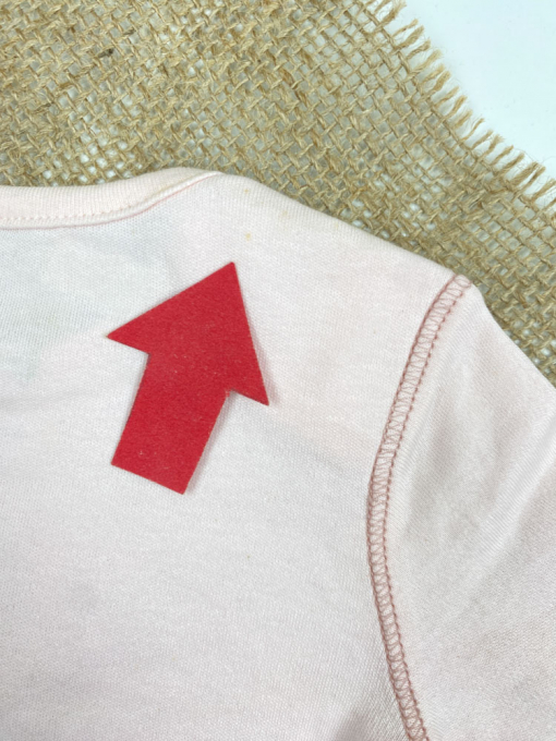 ایراد دار _ بادی نوزادی دخترانه آستین بلند طرح نوشته لاتین طرح BABY یقه گرد ساده صورتی کمرنگ - 0 تا 3 ماه