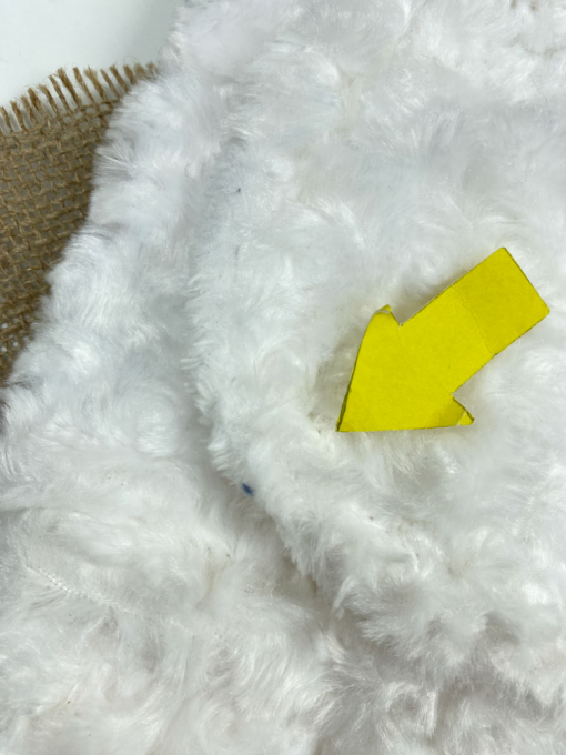 ایراد دار _ کیسه خواب نوزادی طرح ساده خز دار کیسه خواب مدل چسبی سفید رنگ - 0 تا 3 ماه