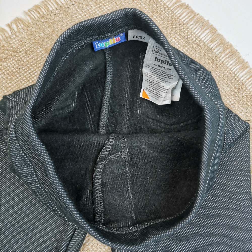 شلوار نوزادی جذب برند لوپیلو طرح جیب نما تو کرکی نوک مدادی رنگ