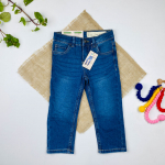 شلوار جین slim fit برند lupilu طرح جیب دار کش تنظیم دار آبی رنگ