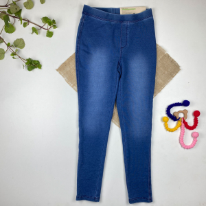 شلوار طرح جین برند pepperts کمرکش آبی پر رنگ - 10 تا 12 سال
