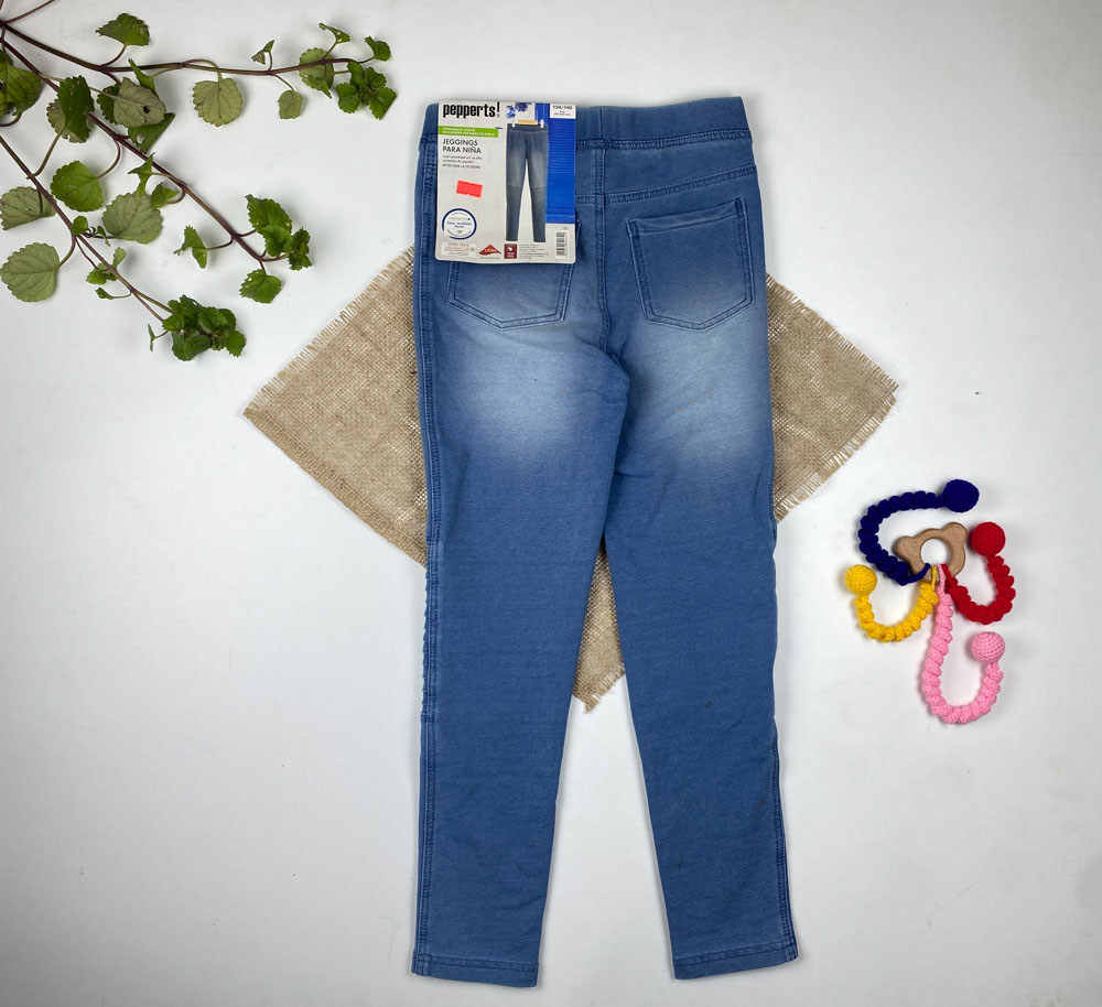 شلوار طرح جین برند pepperts کمرکش آبی کمرنگ
