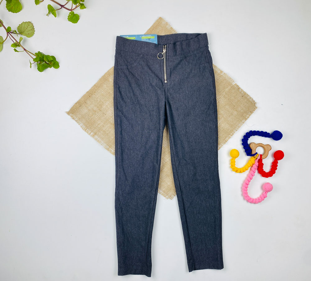 شلوار پارچه ای برند pepperts طرح جیب نما زیپ نما طوسی پر رنگ