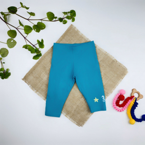 شلوار کوتاه دخترانه برند لوپیلو طرح ستاره منزلی راحتی فیروزه ای رنگ - 2 تا 4 سال
