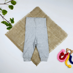 شلوار نوزادی مچ دار برند لوپیلو طرح راحتی طوسی روشن رنگ