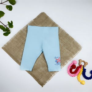 شلوار کوتاه نوزادی دخترانه برند لوپیلو طرح ستاره دریایی ساده ابی اسمانی رنگ