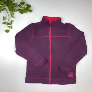 سویشرت آستین بلند طرح زیپی بدون دکمه بنفش رنگ - 10 تا 12 سال