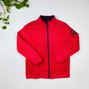 سویشرت آستین بلند طرح زیپی بدون کلاه سرخابی رنگ - 6 تا 8 سال