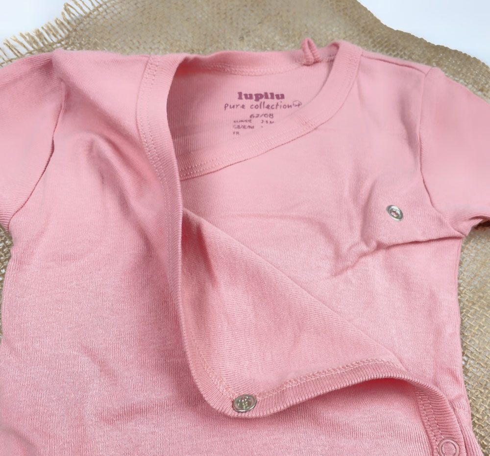 ست دو عددی بادی نوزادی دخترانه آستین بلند برند لوپیلو طرح قلب قلبی چپ راستی کالباسی رنگ - 2 تا 6 ماه