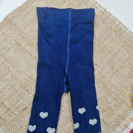 جوراب شلواری برند alive طرح قلب قلبی سرمه ای رنگ