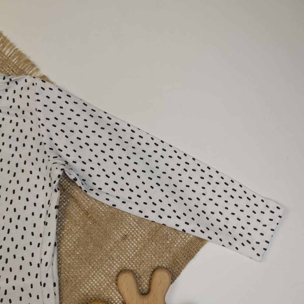 بلوز نوزادی دخترانه آستین بلند برند لوپیلو سفید رنگ