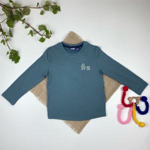 بلوز پسرانه آستین بلند برند لوپیلو طرح ربات سبز پررنگ - 2 تا 4 سال