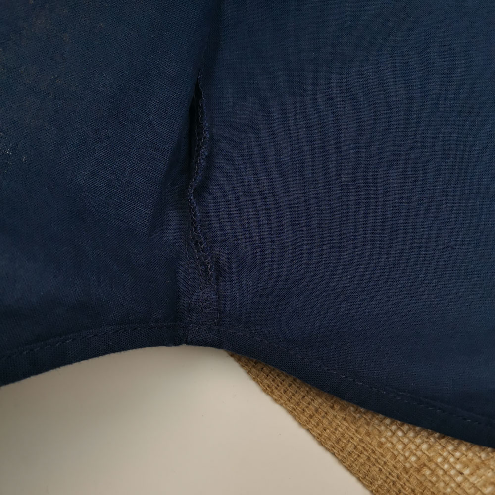 بلوز نوزادی پسرانه آستین بلند برند لوپیلو طرح دکمه ای جیب دار سرمه ای رنگ