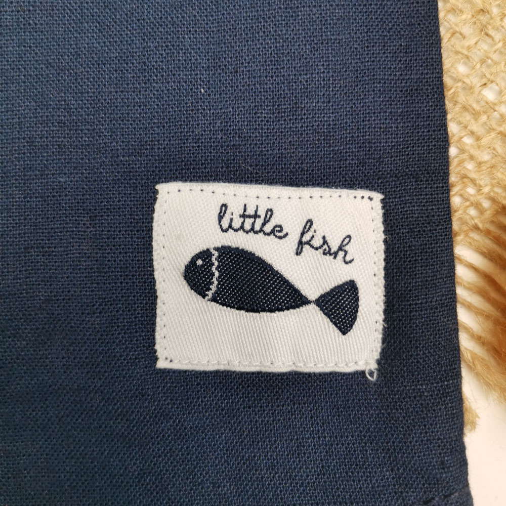 بلوز نوزادی پسرانه آستین بلند برند لوپیلو طرح دکمه ای جیب دار سرمه ای رنگ