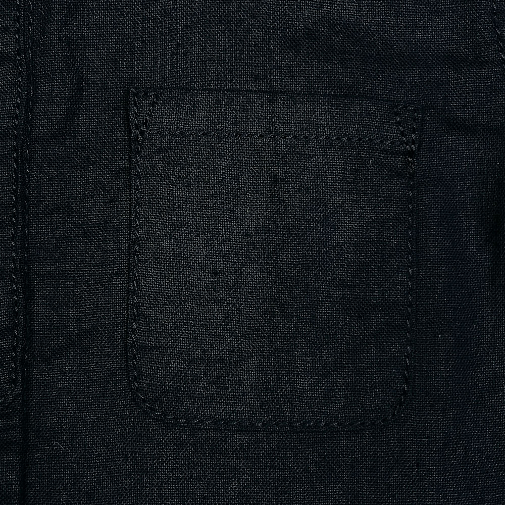 بلوز نوزادی پسرانه آستین بلند برند لوپیلو طرح دکمه ای جیب دار سرمه ای رنگ