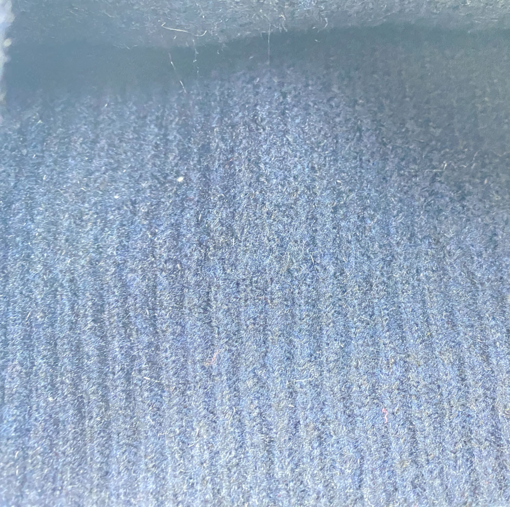 بلوز دخترانه آستین بلند طرح یقه و استین دالبری ساده سرمه ای رنگ - 8 سال