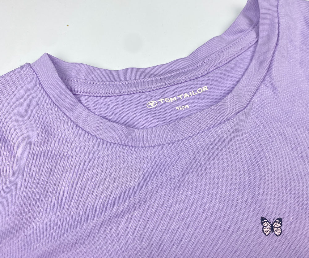 بلوز دخترانه آستین بلند طرح اسب و دختر یقه گرد یاسی رنگ - 2 تا 3 سال