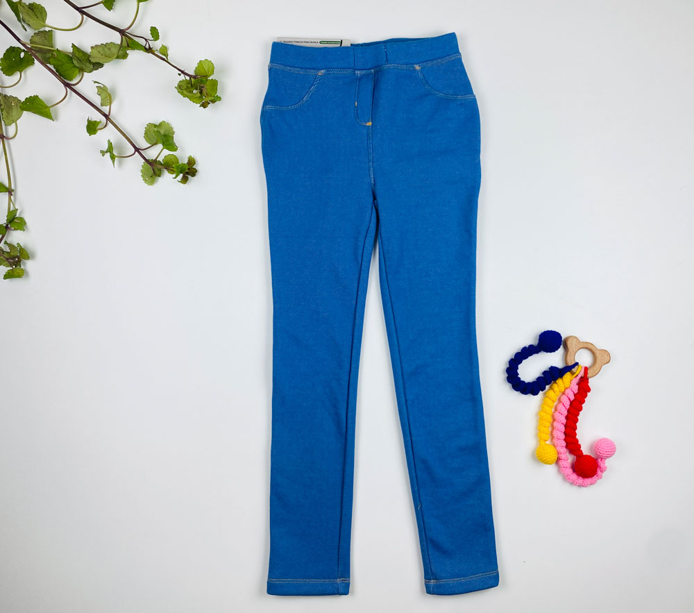 شلوار ساده برند لوپیلو طرح کمرکش بدون جیب آبی رنگ - 6 تا 8 سال