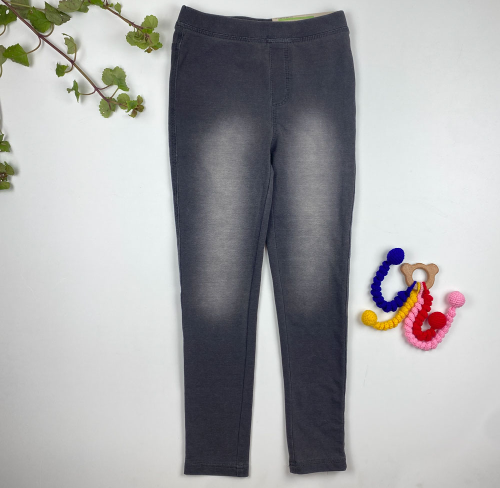 شلوار جین برند Pepperts طرح کمرکش بدون جیب ذغالی رنگ