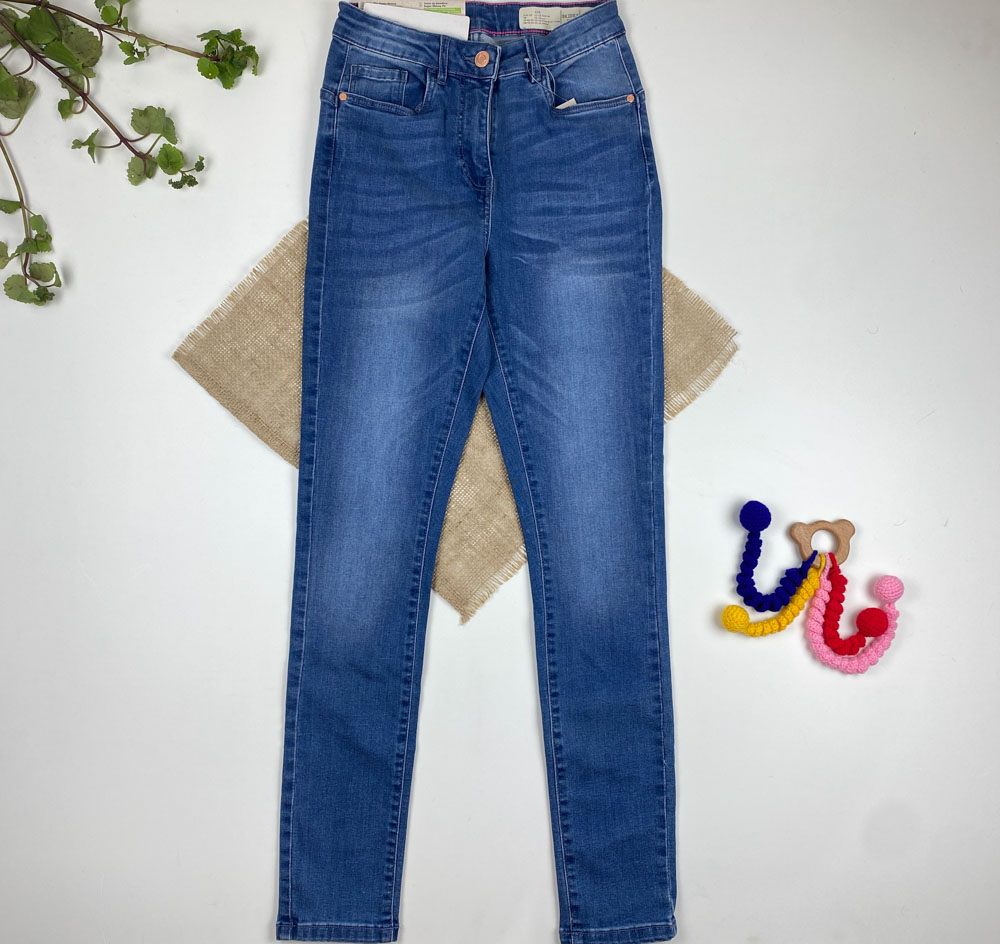 شلوار جین برند Pepperts طرح کمر دکمه ای جیب دار سرمه ای رنگ - 11 تا 12 سال