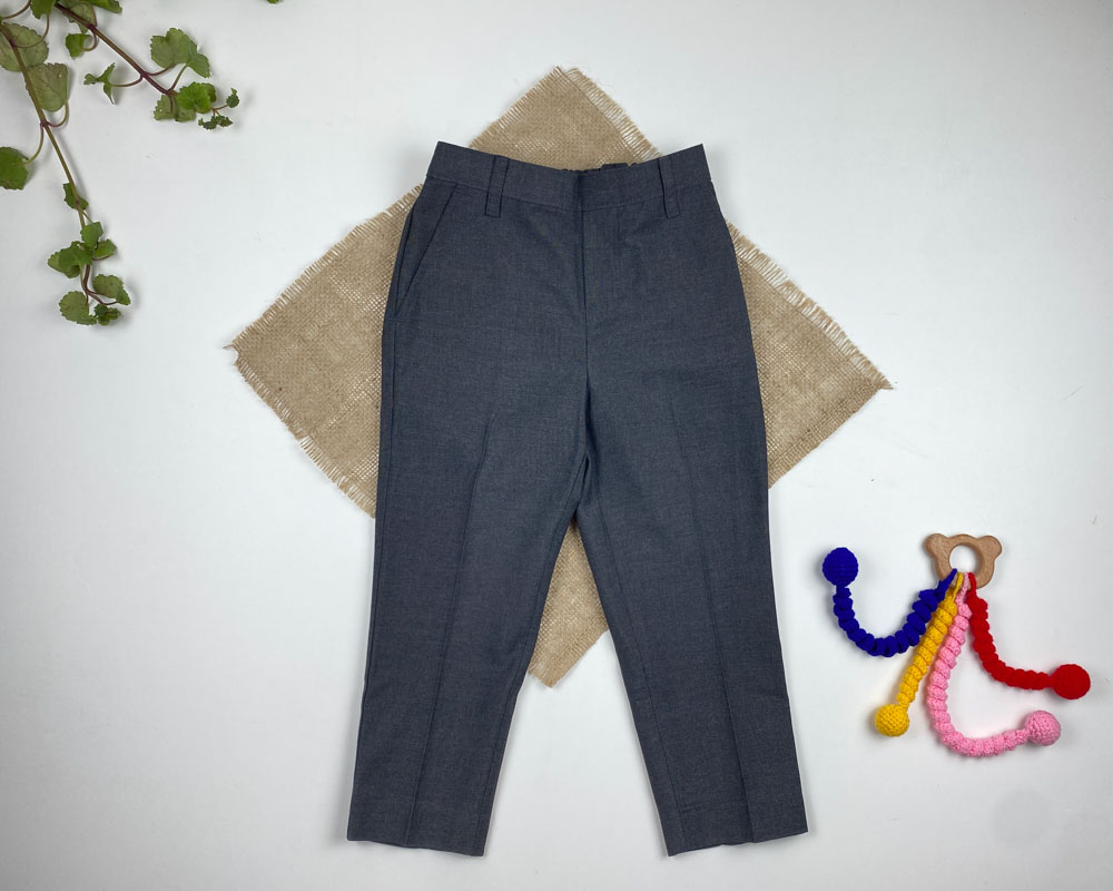 شلوار دخترانه ساده طرح پشت کمر کش دار بدون‌دکمه نوک مدادی رنگ - 4 سال