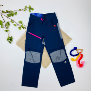 شلوار دو‌مدل پسرانه آستین ساده برند لوپیلو طرح مدل شلوارک شو کمر دکمه ای سرمه ای رنگ - 6 تا 7 سال