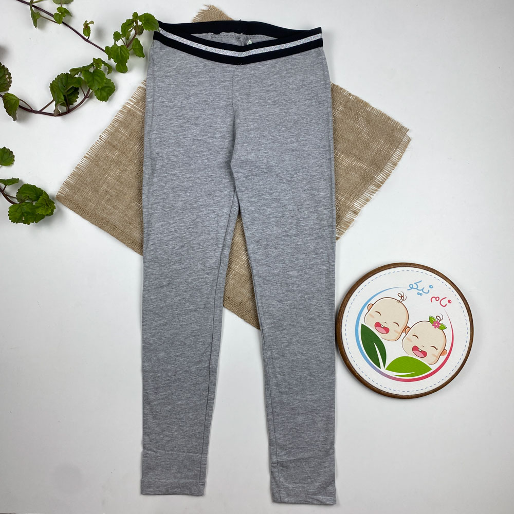 شلوار دخترانه ساده برند Pepperts طرح کمر کش ساده طوسی رنگ - 8 تا 10 سال