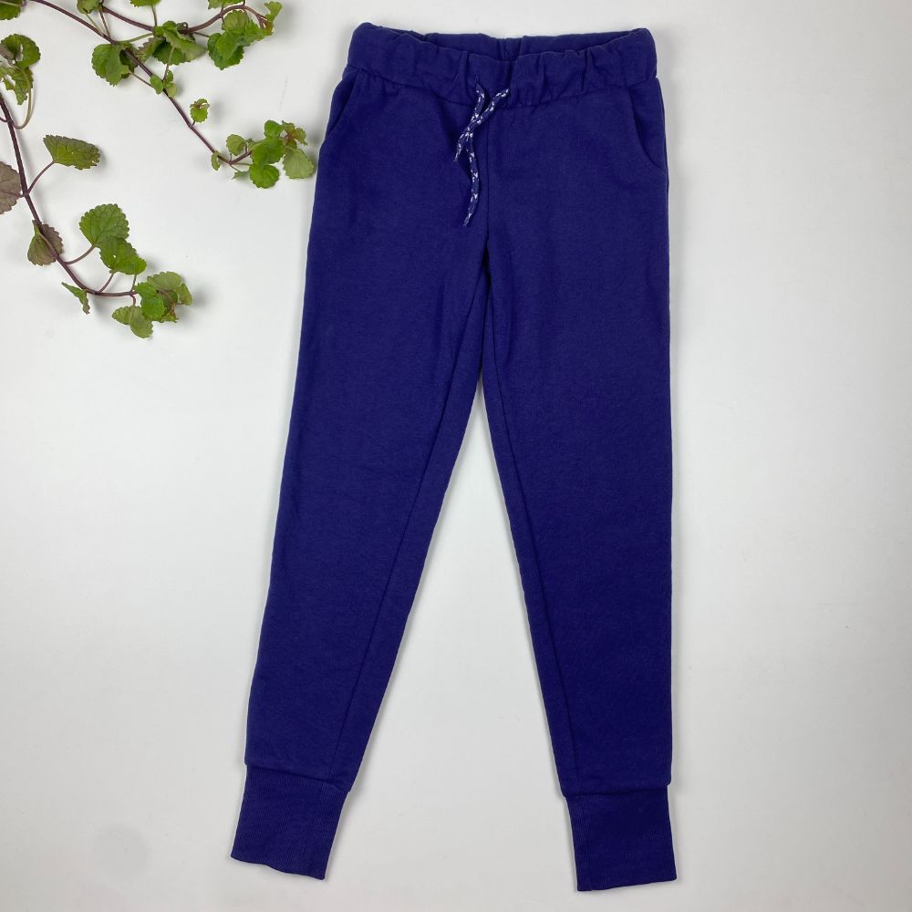 شلوار پسرانه مچ دار طرح کمر کش ساده سرمه ای رنگ - 8 تا 10 سال