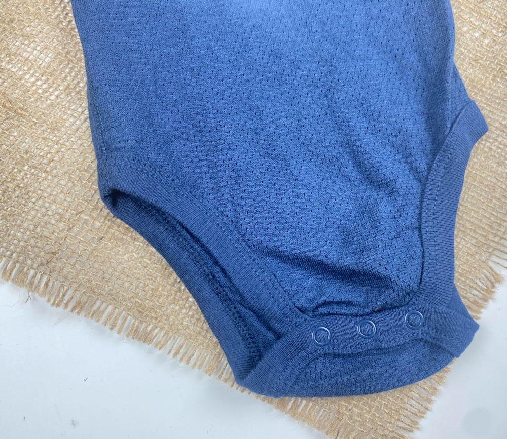 بادی نوزادی پسرانه آستین تاپ برند لوپیلو طرح ماهی یقه گرد سرمه ای رنگ - 6 تا 12 ماه