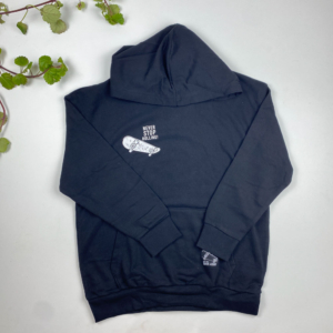 هودی پسرانه آستین بلند طرح اسکیت کلاه دار مشکی رنگ - 10 تا 12 سال