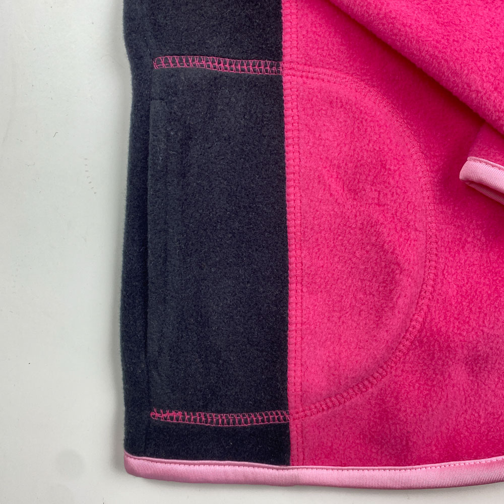 سویشرت دخترانه آستین بلند طرح and 73 زیپی بدون کلاه سرخابی رنگ - 14 سال