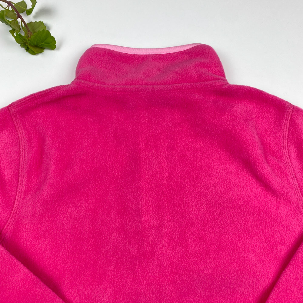 سویشرت دخترانه آستین بلند طرح and 73 زیپی بدون کلاه سرخابی رنگ - 14 سال