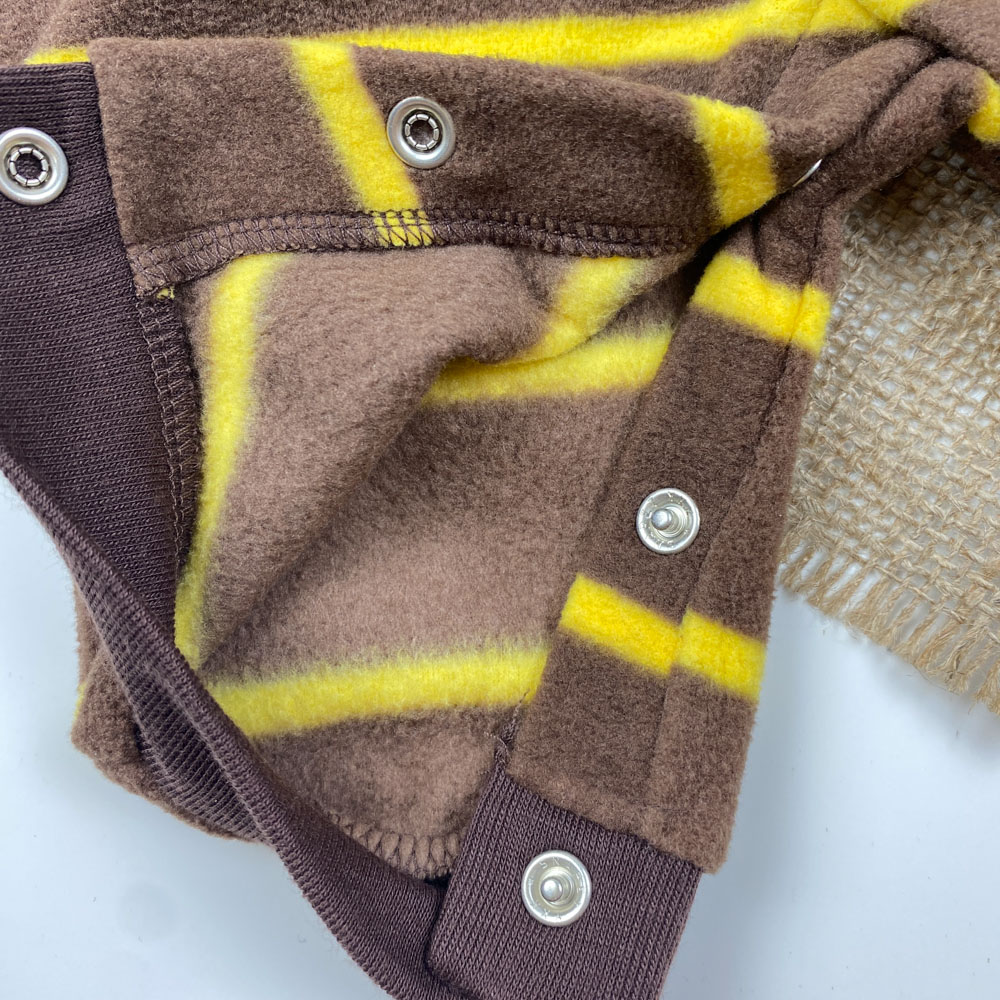 سرهمی نوزادی پسرانه آستین بلند برند کارترز طرح میمون جلو دکمه ای قهوه ای رنگ - 3 ماه