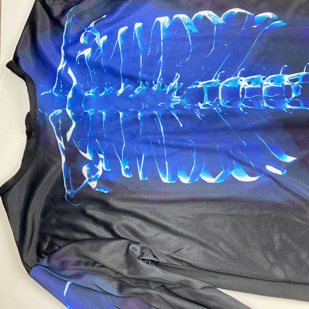 سرهمی پسرانه آستین بلند طرح اسکلت جلو بسته یقه گرد مشکی رنگ - 8 تا 10 سال