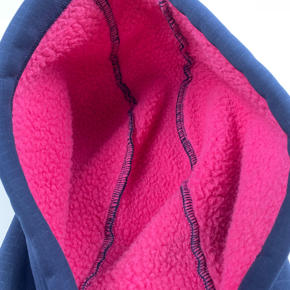 سرهمی دخترانه آستین بلند برند لوپیلو طرح قلب زیپی کلاه دار سرمه ای رنگ - 6 تا 8 سال