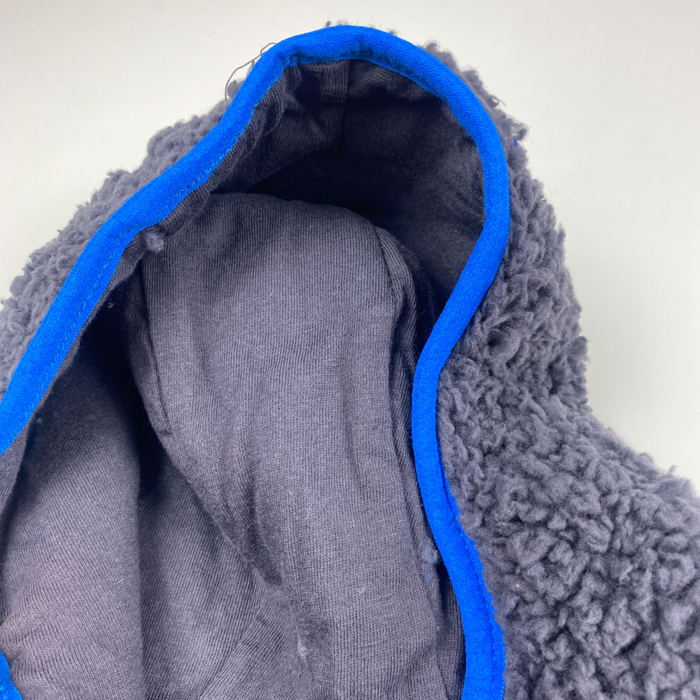 سرهمی نوزادی آستین بلند برند لوپیلو طرح ساده زیپی کلاه دار طوسی تیره رنگ